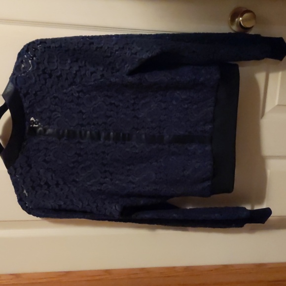 Stella & Dot lace and pleather jacket - Picture 2 of 5